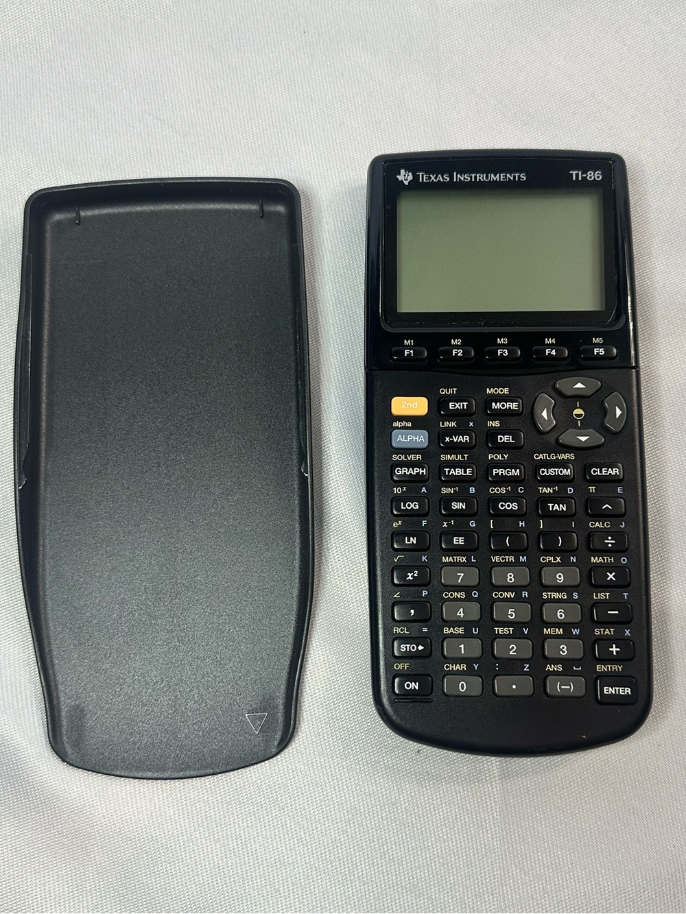 Texas Instruments Black TI-86 Graphing Calculator with Slide Cover